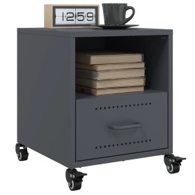 Bedside tables 2 units anthracite gray steel 36x39x43.5 cm by , Nightstands - Ref: Foro24-846709, Price: 106,71 €, Discount: %