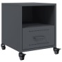 Bedside tables 2 units anthracite gray steel 36x39x43.5 cm by , Nightstands - Ref: Foro24-846709, Price: 106,63 €, Discount: %