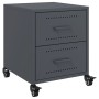 Bedside table in anthracite grey steel, 36x39x43.5 cm by , Nightstands - Ref: Foro24-846630, Price: 72,48 €, Discount: %