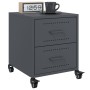 Bedside table in anthracite grey steel, 36x39x43.5 cm by , Nightstands - Ref: Foro24-846630, Price: 72,48 €, Discount: %