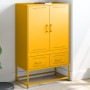 Cold-rolled steel sideboard in yellow, 68x39x111.5 cm by , Sideboards - Ref: Foro24-846611, Price: 146,52 €, Discount: %