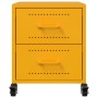 Yellow mustard steel bedside table 36x39x43.5 cm by , Nightstands - Ref: Foro24-846632, Price: 72,48 €, Discount: %