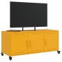 Mueble para TV acero laminado en frío amarillo 100,5x39x43,5 cm de , Muebles TV - Ref: Foro24-846647, Precio: 108,13 €, Descu...