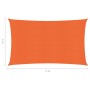 Sail awning HDPE orange 160 g/m² 2x5 m by vidaXL, Umbrellas - Ref: Foro24-311671, Price: 34,99 €, Discount: %