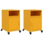 Mesitas de noche 2 unidades acero amarillo mostaza 36x39x59 cm de , Mesitas de noche - Ref: Foro24-846723, Precio: 109,48 €, ...