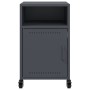 Bedside tables 2 units anthracite gray steel 36x39x59 cm by , Nightstands - Ref: Foro24-846721, Price: 109,48 €, Discount: %