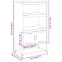 Gelber Senf Stahlschrank 68,5x38,5x123,5 cm von , Sideboards - Ref: Foro24-846503, Preis: 119,04 €, Rabatt: %