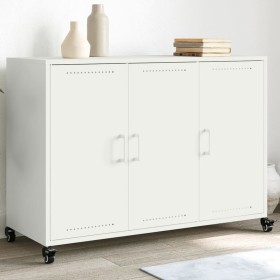 Cold-rolled white steel sideboard 100.5x39x72 cm by , Sideboards - Ref: Foro24-846685, Price: 136,14 €, Discount: %