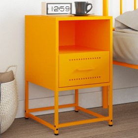 Yellow mustard steel bedside table 36x39x60.5 cm by , Nightstands - Ref: Foro24-846560, Price: 59,99 €, Discount: %