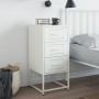 Mesita de noche acero blanco 36x39x78 cm de , Mesitas de noche - Ref: Foro24-846588, Precio: 86,03 €, Descuento: %