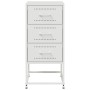 Mesita de noche acero blanco 36x39x78 cm de , Mesitas de noche - Ref: Foro24-846588, Precio: 86,03 €, Descuento: %