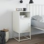 Mesita de noche acero blanco 36x39x78 cm de , Mesitas de noche - Ref: Foro24-846576, Precio: 62,80 €, Descuento: %