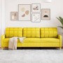 Dreisitziges Sofa aus hellem gelben Stoff, 210 cm. von , Sofas - Ref: Foro24-4007419, Preis: 281,75 €, Rabatt: %