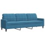 Sofá de 3 plazas terciopelo azul 210 cm de , Sofás - Ref: Foro24-4007653, Precio: 307,07 €, Descuento: %