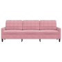 Sofá de 3 plazas terciopelo rosa 210 cm de , Sofás - Ref: Foro24-4007647, Precio: 293,78 €, Descuento: %