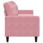 Sofá de 3 plazas terciopelo rosa 210 cm de , Sofás - Ref: Foro24-4007647, Precio: 294,99 €, Descuento: %