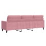 Sofá de 3 plazas terciopelo rosa 210 cm de , Sofás - Ref: Foro24-4007647, Precio: 293,78 €, Descuento: %