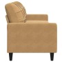 3-seater brown velvet sofa 210 cm by , Sofas - Ref: Foro24-4007651, Price: 257,50 €, Discount: %