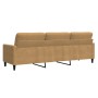 3-seater brown velvet sofa 210 cm by , Sofas - Ref: Foro24-4007651, Price: 257,50 €, Discount: %