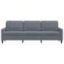 Sofá de 3 plazas terciopelo gris oscuro 210 cm de , Sofás - Ref: Foro24-4007645, Precio: 343,68 €, Descuento: %