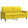 Zweisitzer-Sofa aus gelbem Samt, 140 cm. von , Sofas - Ref: Foro24-4007630, Preis: 220,91 €, Rabatt: %