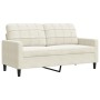 2-seater cream velvet sofa, 140 cm by , Sofas - Ref: Foro24-4007632, Price: 223,86 €, Discount: %