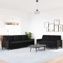 2-piece black velvet sofa set with cushions by , Sofas - Ref: Foro24-3278476, Price: 608,15 €, Discount: %