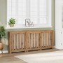 Radiator cover in oak wood artisan color 205x21.5x83.5 cm by , Accessories for heating radiators - Ref: Foro24-852770, Price:...