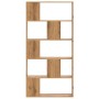 Handcrafted oak wood 5-level bookshelf 80.5x23.5x162.5 cm by , Bookcases and shelves - Ref: Foro24-852779, Price: 83,65 €, Di...