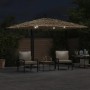 Garden umbrella with LED lights, brown steel pole, 290x290x238 cm. by , Umbrellas - Ref: Foro24-4005088, Price: 156,54 €, Dis...