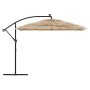 Garden umbrella with LED lights, brown steel pole, 290x290x238 cm. by , Umbrellas - Ref: Foro24-4005088, Price: 156,54 €, Dis...