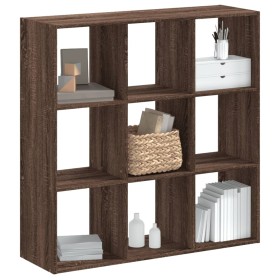 Estantería madera de ingeniería marrón roble 102x32x102 cm de , Librerías y estanterías - Ref: Foro24-852822, Precio: 85,72 €...