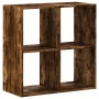 Estantería de madera ingeniería roble ahumado 68,5x32x68,5 cm de , Librerías y estanterías - Ref: Foro24-852829, Precio: 52,0...