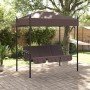 Garden swing bench with brown coffee steel canopy by , Garden rockers - Ref: Foro24-4008900, Price: 231,99 €, Discount: %