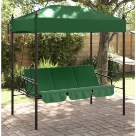 Garden swing bench with green steel canopy by , Garden rockers - Ref: Foro24-4008902, Price: 231,22 €, Discount: %