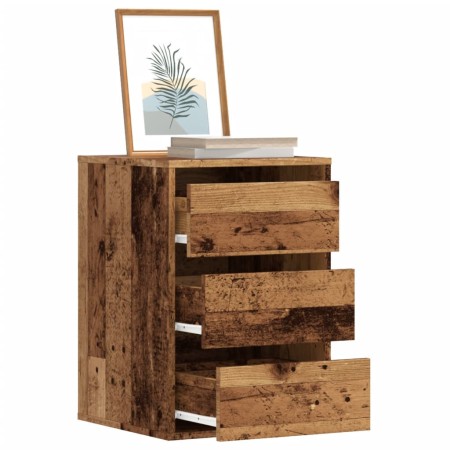 Corner chest of drawers made of aged oak engineered wood, measuring 40x41x58 cm. by , Drawers - Ref: Foro24-852841, Price: 76...