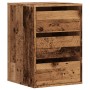 Corner chest of drawers made of aged oak engineered wood, measuring 40x41x58 cm. by , Drawers - Ref: Foro24-852841, Price: 76...