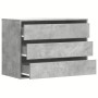 Corner dresser made of gray concrete engineered wood, measuring 80x41x58 cm. by , Drawers - Ref: Foro24-852855, Price: 104,69...