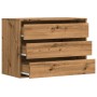 Corner chest of drawers made of engineered oak wood artisan 80x41x58 cm by , Drawers - Ref: Foro24-852860, Price: 101,56 €, D...