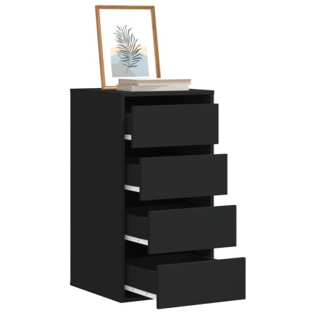 Black engineered wood corner chest of drawers 40x41x76 cm by , Drawers - Ref: Foro24-852862, Price: 103,26 €, Discount: %