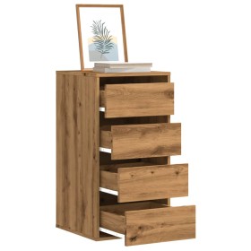 Corner chest of drawers made of engineered oak wood artisan 40x41x76 cm by , Drawers - Ref: Foro24-852869, Price: 90,02 €, Di...