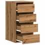 Corner chest of drawers made of engineered oak wood artisan 40x41x76 cm by , Drawers - Ref: Foro24-852869, Price: 90,02 €, Di...