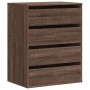 Corner chest of drawers made of brown oak engineered wood, measuring 60x41x76 cm. by , Drawers - Ref: Foro24-852876, Price: 1...