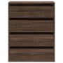 Corner chest of drawers made of brown oak engineered wood, measuring 60x41x76 cm. by , Drawers - Ref: Foro24-852876, Price: 1...