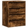 Corner chest of drawers made of smoked oak engineered wood, measuring 60x41x76 cm. by , Drawers - Ref: Foro24-852874, Price: ...