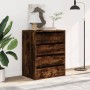 Corner chest of drawers made of smoked oak engineered wood, measuring 60x41x76 cm. by , Drawers - Ref: Foro24-852874, Price: ...