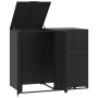 Black steel 2-trash container shed 138x79x117 cm by , Waste container supports - Ref: Foro24-3279977, Price: 488,51 €, Discou...