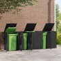 Shed for 5 black steel garbage containers 345x79x117 cm by , Waste container supports - Ref: Foro24-3279980, Price: 1,00 €, D...