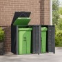 Shed for 2 anthracite steel trash cans 138x79x117 cm by , Waste container supports - Ref: Foro24-3279982, Price: 465,21 €, Di...