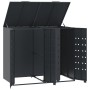 Shed for 2 anthracite steel trash cans 138x79x117 cm by , Waste container supports - Ref: Foro24-3279982, Price: 465,21 €, Di...